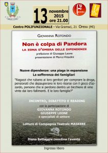 Non è colpa di Pandora 13 11 15 Opera - Locandina